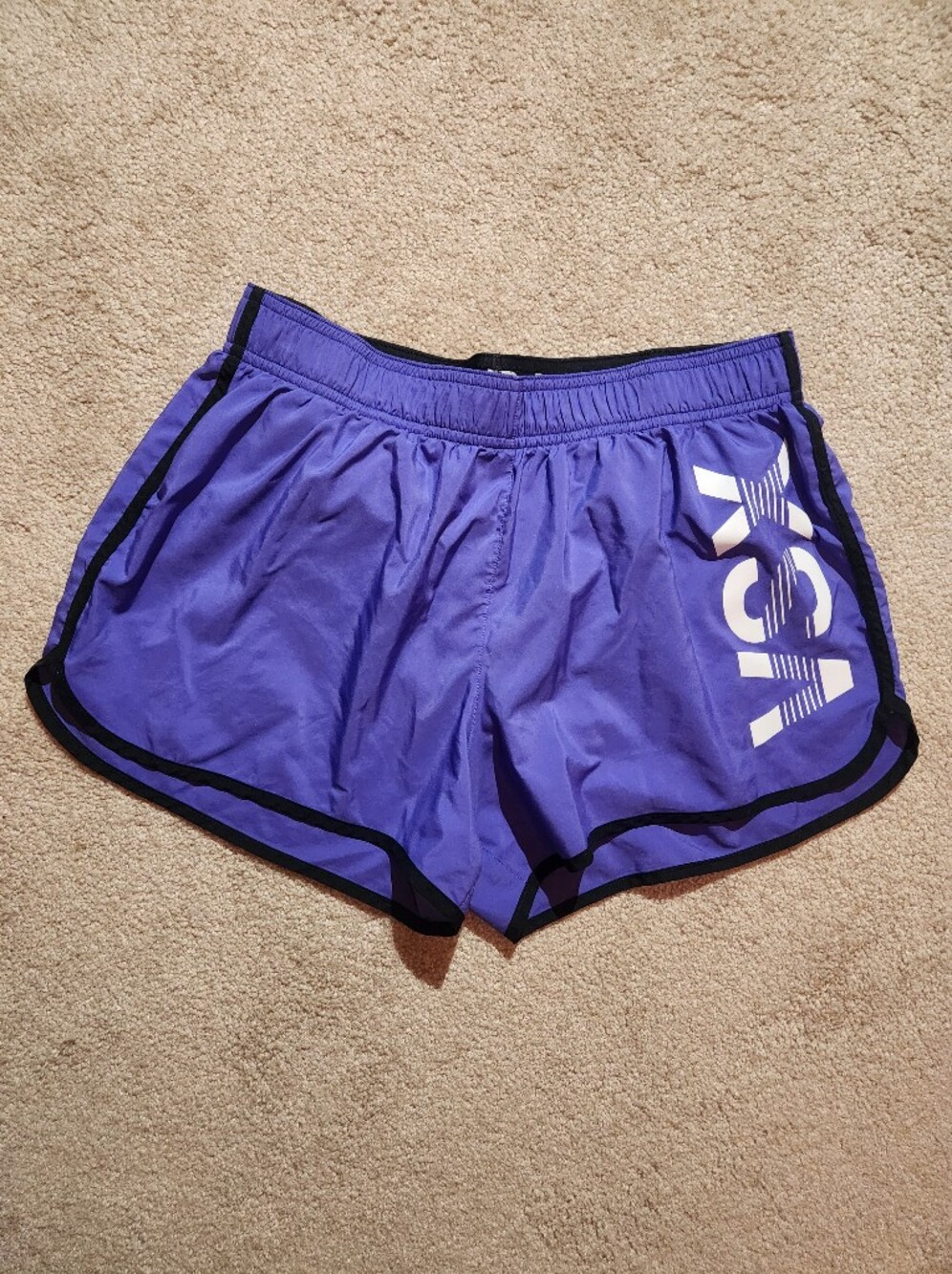 Victoria's Secret VSX Sport The Player Running Shorts Purple Black Trim Size S